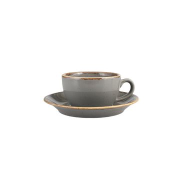 Porland Seasons Koyu Gri 370 cc Tabaklı Çay Fincanı
