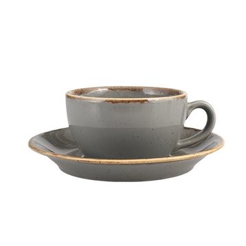 Porland Seasons Koyu Gri 370 cc Tabaklı Çay Fincanı