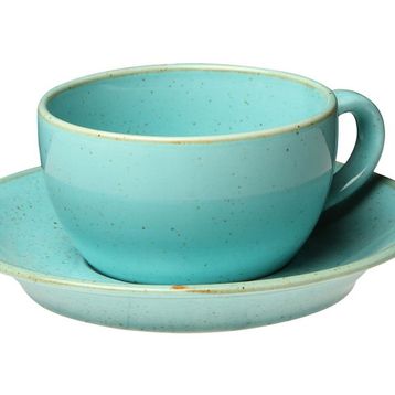 Porland Seasons Turkuaz 250 cc 6 Adet Tabaklı Çay Fincanı