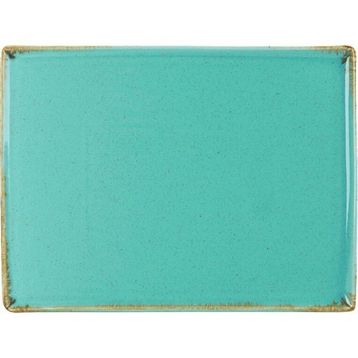 Porland Seasons Turkuaz 27x21 cm Porselen Kahvaltı Tabağı