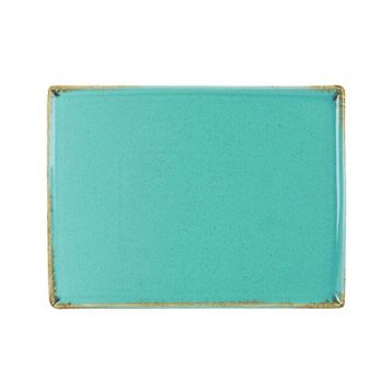 Porland Seasons Turkuaz 27x21 cm Porselen Kahvaltı Tabağı