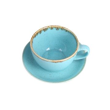 Porland Seasons Turkuaz 370 cc Tabaklı Çay Fincanı