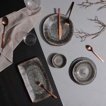 Porland Stoneware İris 11 Parça 4 Kişilik Kahvaltı Takımı
