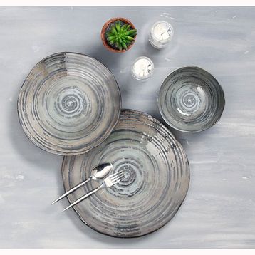 Porland Stoneware Vintage 12 Parça 4 Kişilik Yemek Takımı