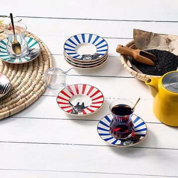 Porland Wild Life 8 Parça 4 Kişilik Çay Takımı