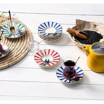 Porland Wild Life 8 Parça 4 Kişilik Çay Takımı