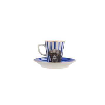 Porland Wild Life Monkey Tabaklı 80 cc 6 Adet Kahve Fincanı