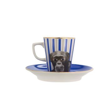 Porland Wild Life Monkey Tabaklı 80 cc 6 Adet Kahve Fincanı