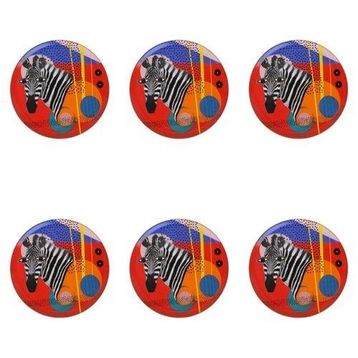 Porland Wild Life Zebra 28 cm 6'lı Düz Tabak