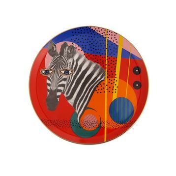 Porland Wild Life Zebra 28 cm 6'lı Düz Tabak