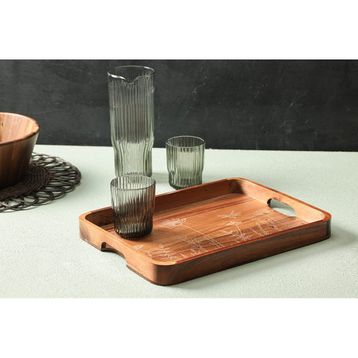 Porland Woodflower 38 cm Akasya Tepsi