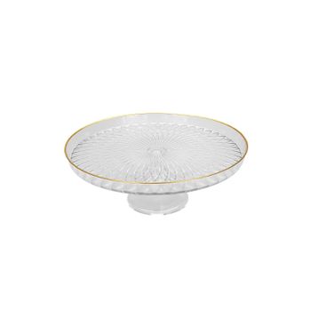 Porland Zelazo Altın Rimli 28 cm Ayaklı Tabak