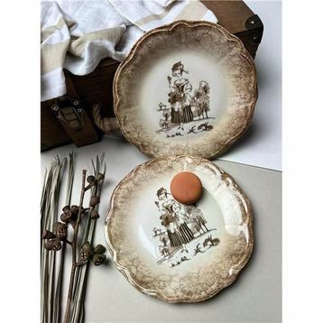 Porser Fulya Ella 22 CM 6 Kişilik 6 Parça Pasta Takımı