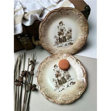 Porser Fulya Ella 22 CM 6 Kişilik 6 Parça Pasta Takımı