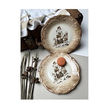 Porser Fulya Ella 22 CM 6 Kişilik 6 Parça Pasta Takımı