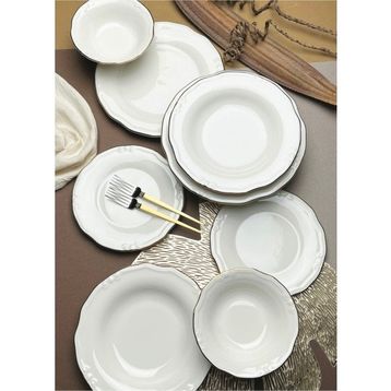 Porser Tiffany Altın Yaldız 24 Parça Yemek Takımı