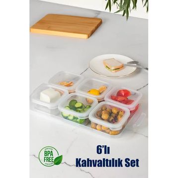 Porsima 2043 6 Bölmeli Tepsili Şeffaf Kahvaltılık