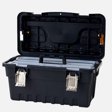 Port-Bag SE.02 18 inç Strongo Eko Metal Kilitlli Siyah Plastik Takım Çantası