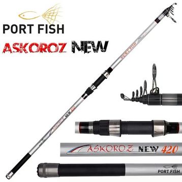 Port Fish Askoroz New 390 cm 100-150 gr Atarlı Karbon Surf Olta Kamışı