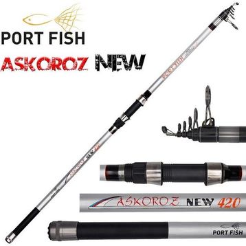 Port Fish Askoroz New 390 cm 100-150 gr Atarlı Karbon Surf Olta Kamışı