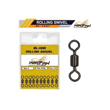 Port Fish BL-1001 NO 1-0 Rolling Swivel Bilyalı Fırdöndü