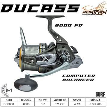 Port Fish Ducass 8000 FD 8+1 BB Surf Olta Makinesi