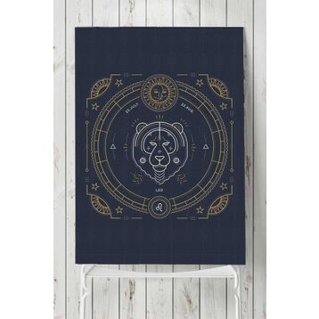 Postermanya Aslan Burcu 80x115 cm Tasarım Poster