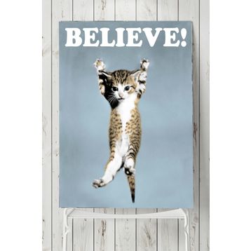 Postermanya Believe Cat Hayvan 80x115 cm Poster