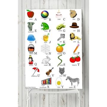 Postermanya Ingilizce Alfabe Eğitim 60x90 cm Poster