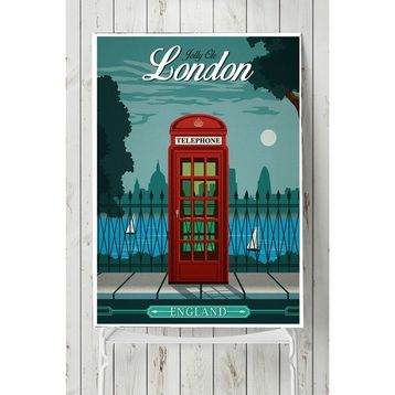 Postermanya Londra Vintage 80x115 cm Poster