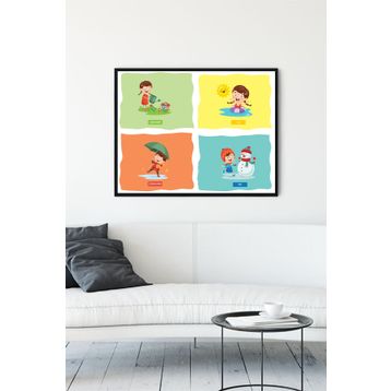 Postermanya Mevsimler Eğitim 30x40 cm Poster