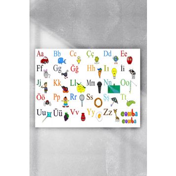 Postermanya Türkçe Alfabe Eğitim 40x60 cm Poster