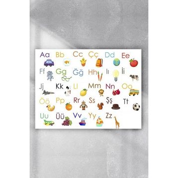 Postermanya Türkçe Alfabe Eğitim 60x90 cm Poster