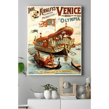 Postermanya Venedik Vintage Manzara 40x60 cm Poster