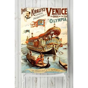 Postermanya Venedik Vintage Manzara 40x60 cm Poster