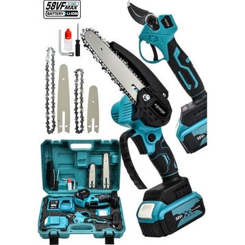 Power Black Germany 2'li Set 58 Vf 5 Ah Çift Akülü Çelik Şanzıman Şarjlı Power Dal Budama Testeresi