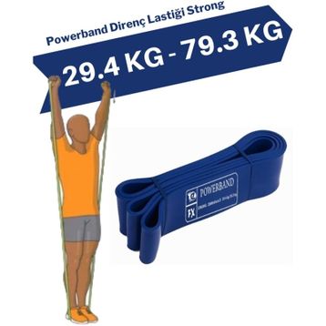 Powerband Lacivert Strong Direnç Lastiği ve Egzersiz Bandı