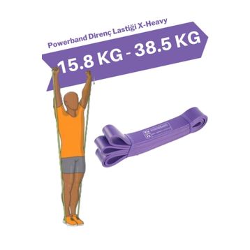 Powerband Mor X-Heavy Direnç Lastiği ve Egzersiz Bandı