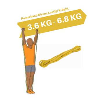 Powerband Sarı X-Light Direnç Lastiği ve Egzersiz Bandı