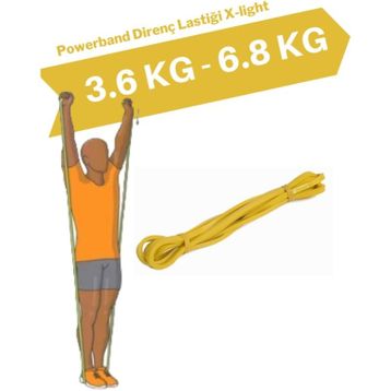 Powerband Sarı X-Light Direnç Lastiği ve Egzersiz Bandı