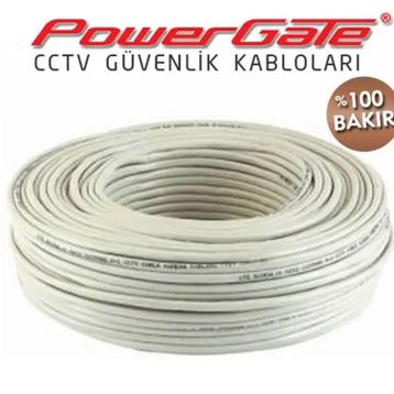 Powergate VIA 100 mt 2+1 Bakır CCTV Güvenlik Kablosu