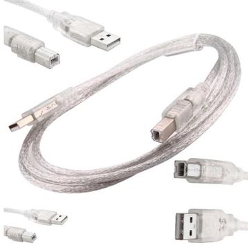 Powermaster 1.5 m Şeffaf Yazıcı USB Kablo