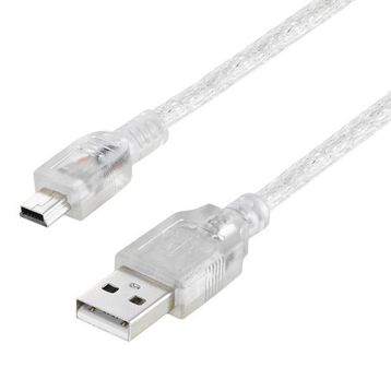Powermaster 16731 USB 2.0 5 m Şeffaf USB Am/Mini 5 Pin Kablo