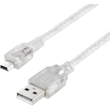 Powermaster 16731 USB 2.0 5 m Şeffaf USB Am/Mini 5 Pin Kablo