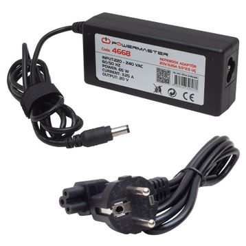Powermaster 20 Volt - 3.25 Amper 5.5x2.5 Amper Ibm Notebook Adaptör