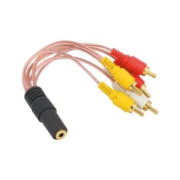 Powermaster 3.5 mm Stereo Dişi 6 Tos Erkek 5+1 Kablo