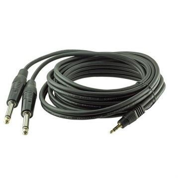 Powermaster 3.5 mm Stereo E-2x6.3 mm Mono 3 m Erkek Kablo
