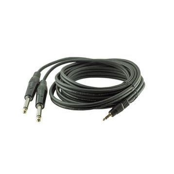 Powermaster 3.5 mm Stereo E-2x6.3 mm Mono 3 m Erkek Kablo