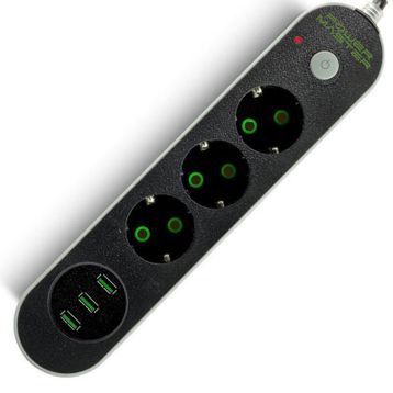 Powermaster 3 Usb Çıkış 3'lü Aşırı Yük Korumalı Priz