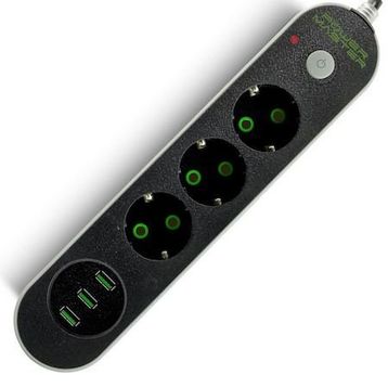 Powermaster 3 Usb Çıkış 3'lü Aşırı Yük Korumalı Priz